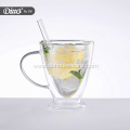 Heat Resistant Insulated Double Wall Glass Beer Cup